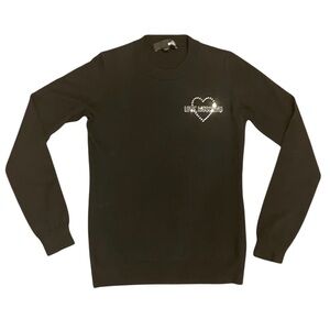 Love Moschino Black Crew Neck Pullover
